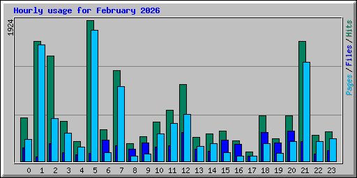 Hourly usage for February 2026
